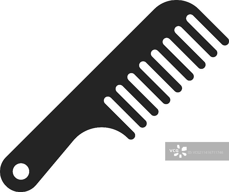 黑色塑料梳子图标图片素材