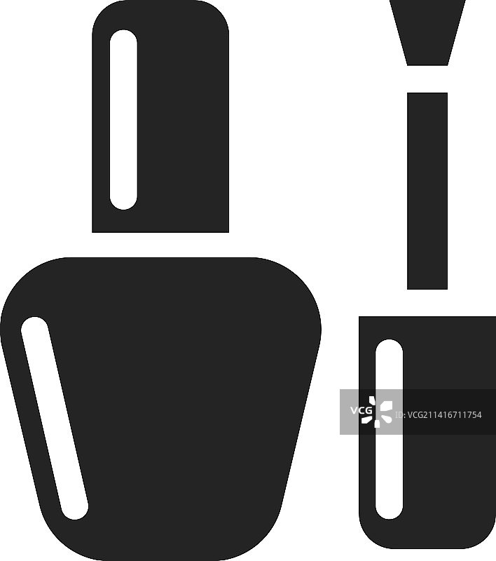 黑色指甲油图标，美容院标志图片素材