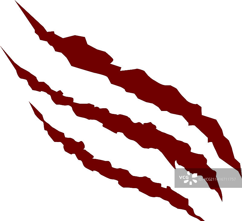 红色爪痕危险符号图片素材