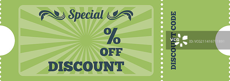 复古票券特别折扣券模板图片素材