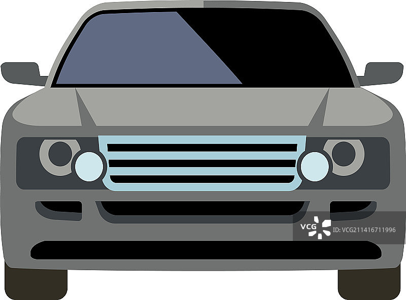 SUV汽车正面卡通图标图片素材