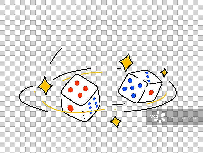 龙门阵搓麻将春节快乐2023年新年祝福漫画元素图片素材