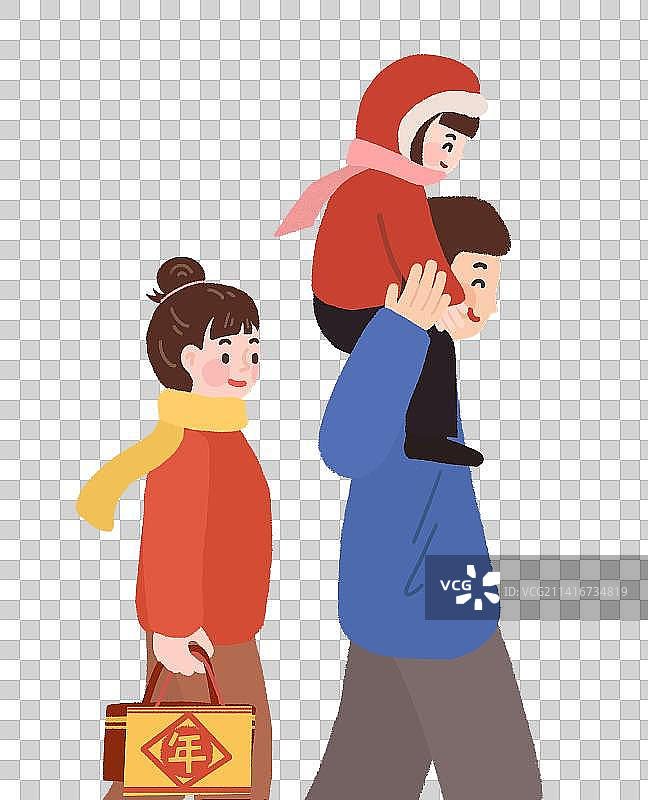 一对夫妇和孩子图片素材