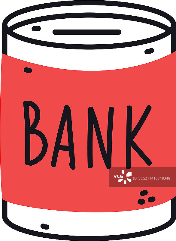 带投币口的钱箱或储蓄罐图片素材