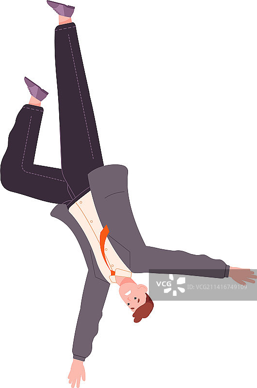 沮丧失望的倒地商人图片素材