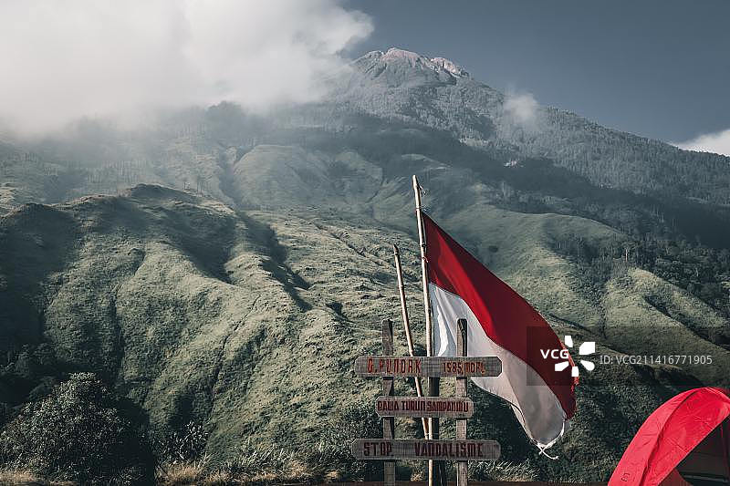 印度尼西亚的壮丽山景图片素材