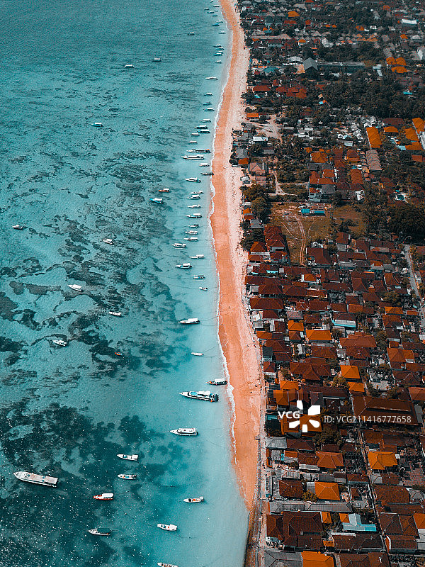 印度尼西亚海滩鸟瞰图片素材