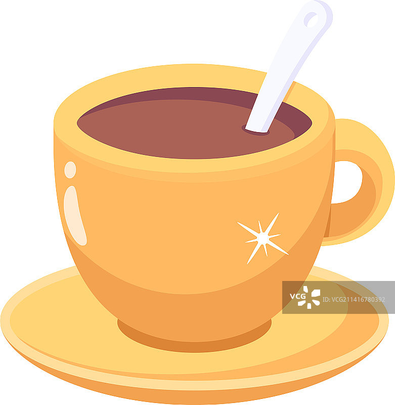 红茶扁平风格图标一览图片素材