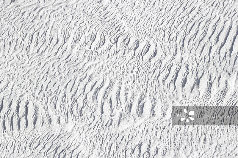 白色纹理钙化石灰华羽毛抽象图案，土耳其背景图片素材