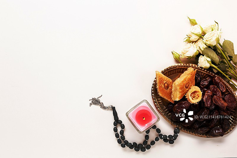 新年伊斯兰概念顶视图高清精美照片图片素材