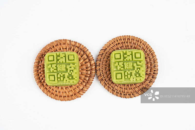 二维码绿豆糕图片素材