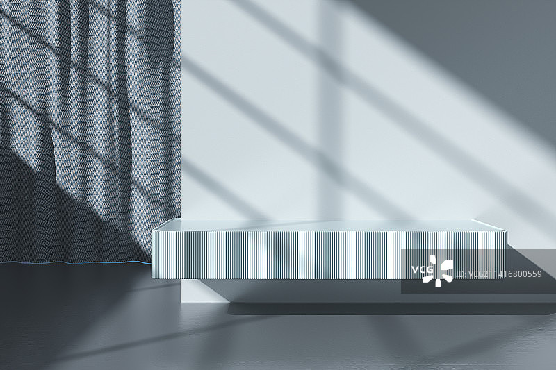 室内电视柜展台，三维渲染图片素材