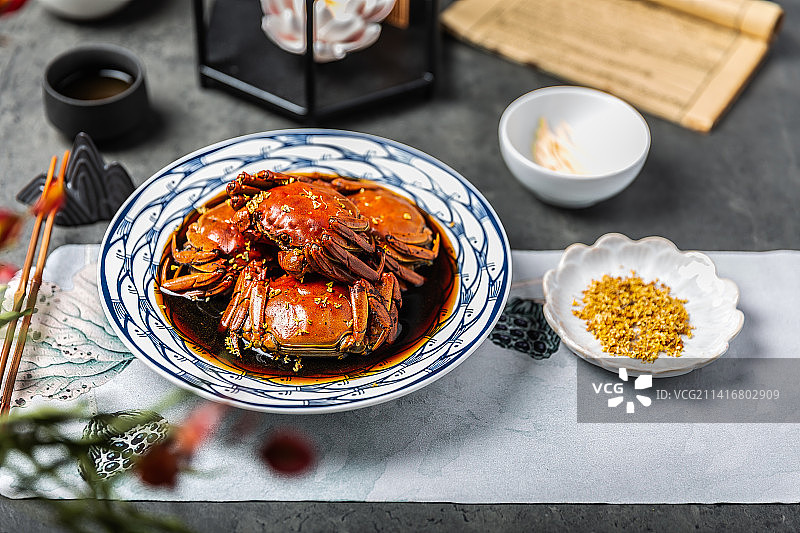 传统美食 熟醉蟹图片素材