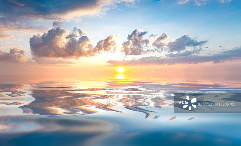 青海省青海湖日出火烧云自然风光图片素材