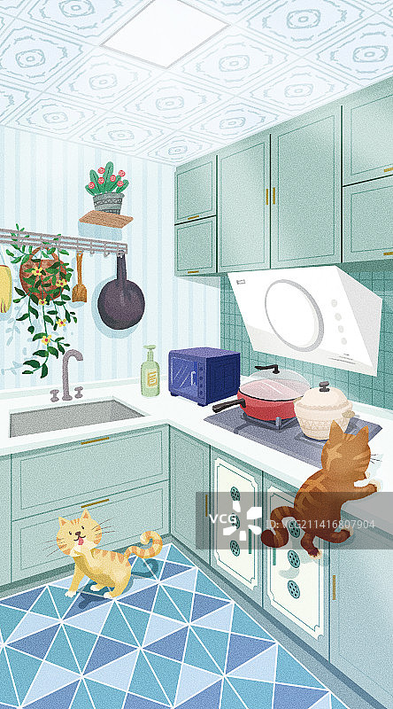 厨房插画图片素材
