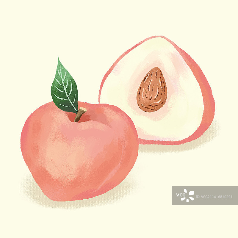 水蜜桃插画图片素材