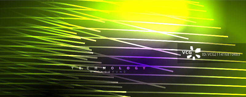 霓虹灯闪闪发光抽象线条光束图片素材