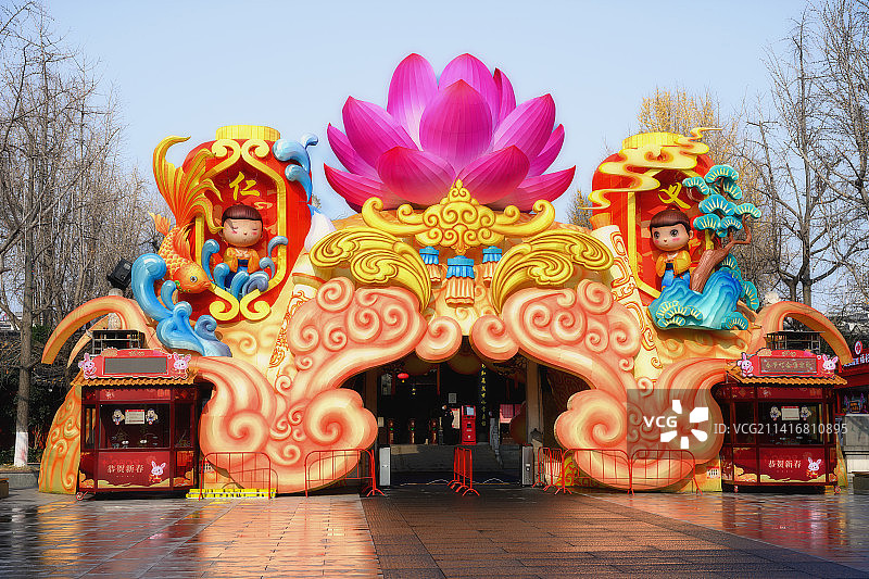 新年伊始，南京夫子庙大成殿景区图片素材