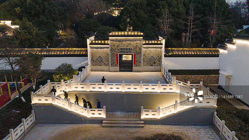 无锡吴文化公园夜景图片素材