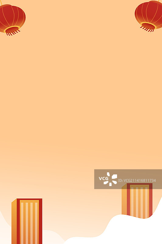 卡通手绘喜庆新年兔年2023年插画图片素材