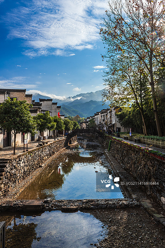 绩溪县龙川风光图片素材