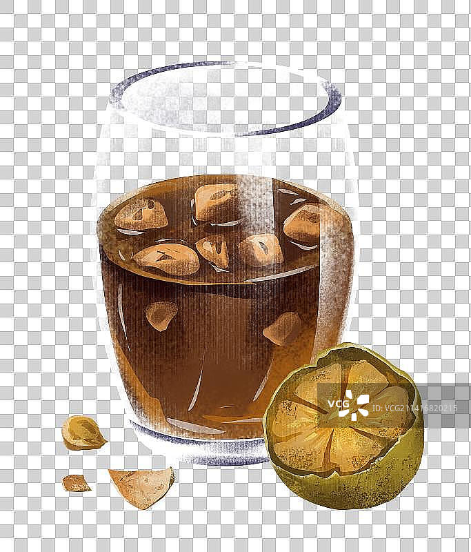 罗汉果茶插画元素图片素材