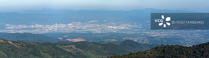 西双版纳景洪市全景图图片素材