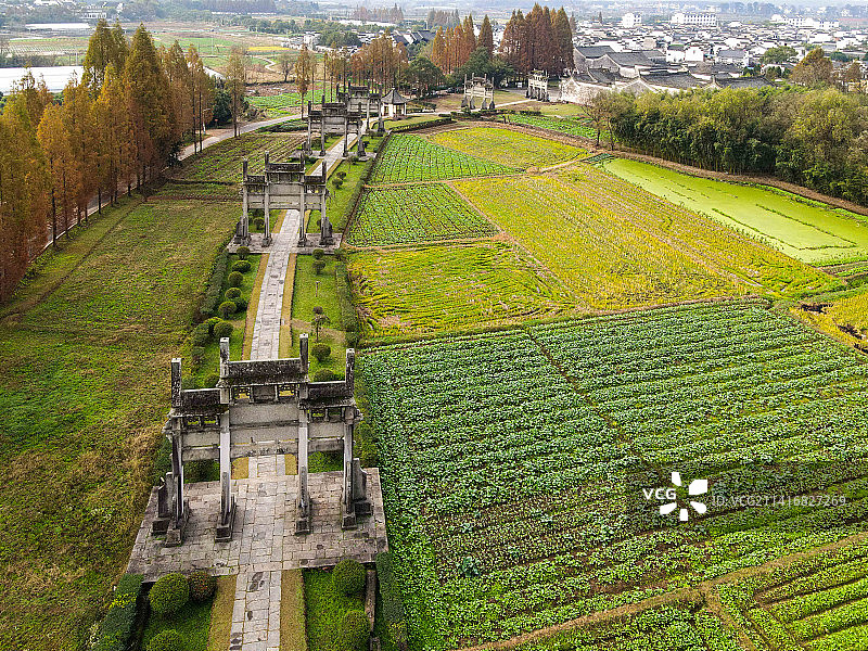 棠樾牌坊群2图片素材