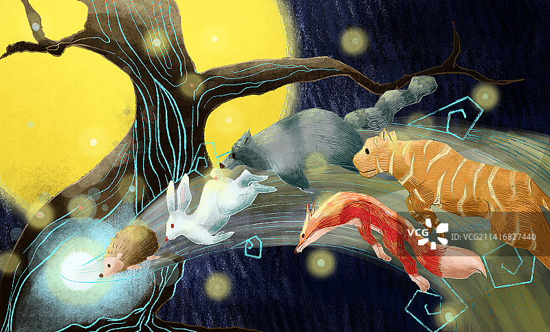 动物绘本插图图片素材