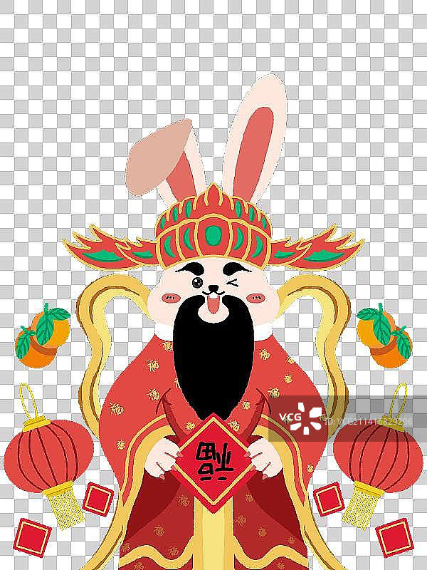 福星高照兔福星图片素材