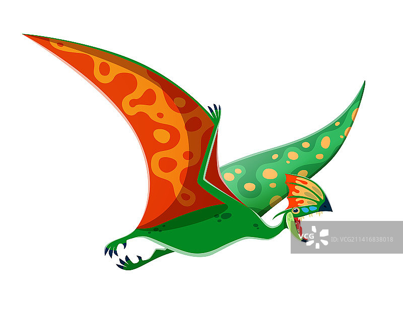 卡通贴纸飞行恐龙有趣的角色图片素材