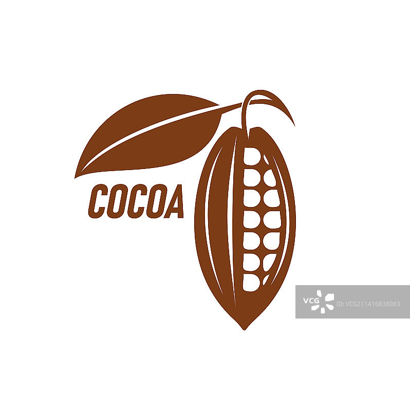 可可豆图标可可果种子符号图片素材