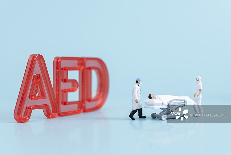 医疗救护与AED急救设备主题背景图片素材