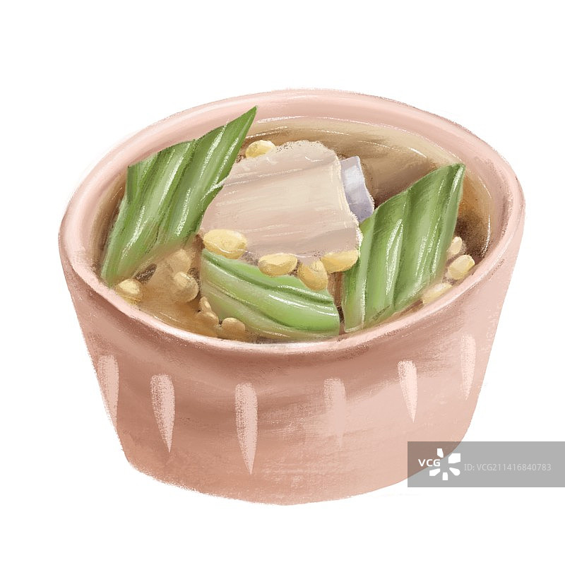 二十四节气 小满苦瓜排骨汤图片素材