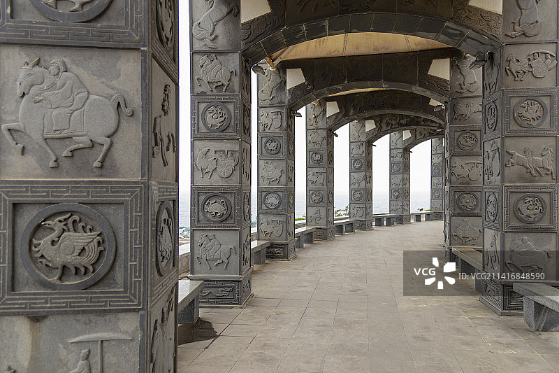 山东省烟台市牟平区养马岛石廊图片素材