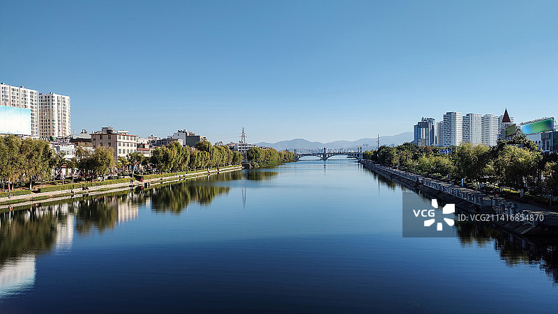 水天一色西洱河图片素材