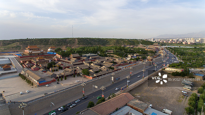 内蒙古阿拉善定远营古城城市风光图片素材