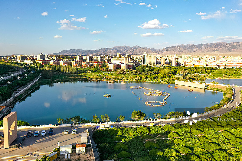 内蒙古阿拉善定远营古城城市风光图片素材