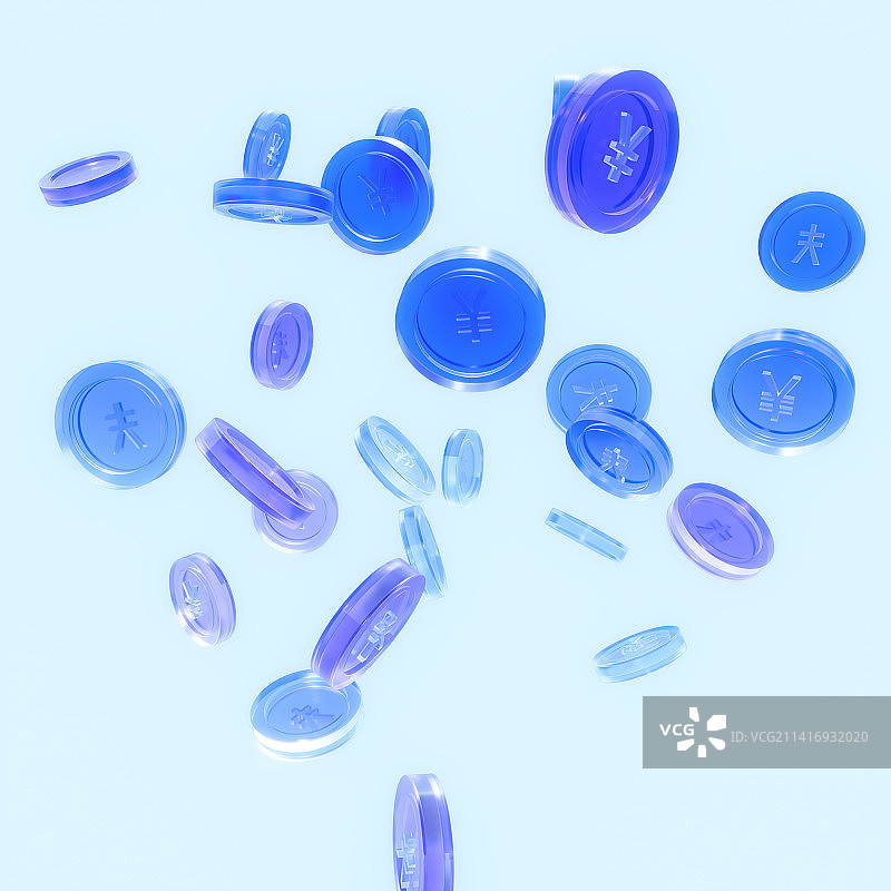 数字货币3D渲染图片素材