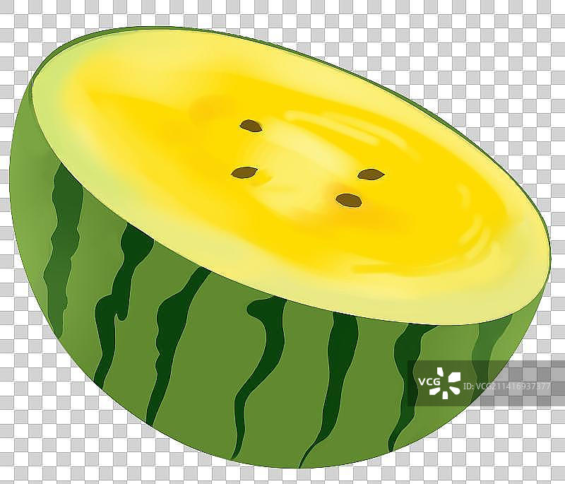 美味水果西瓜解渴食物食材食品健康维生素微量元素插画图片素材