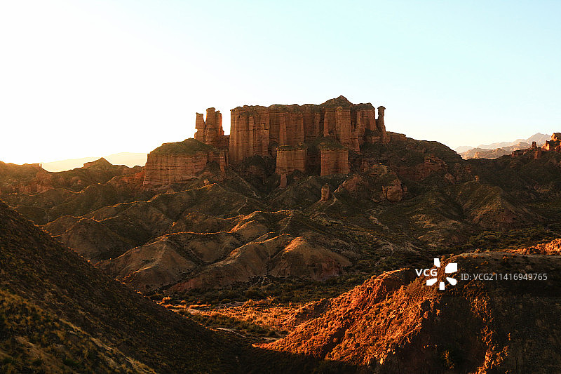 甘肃张掖冰沟丹霞地貌风光图片素材