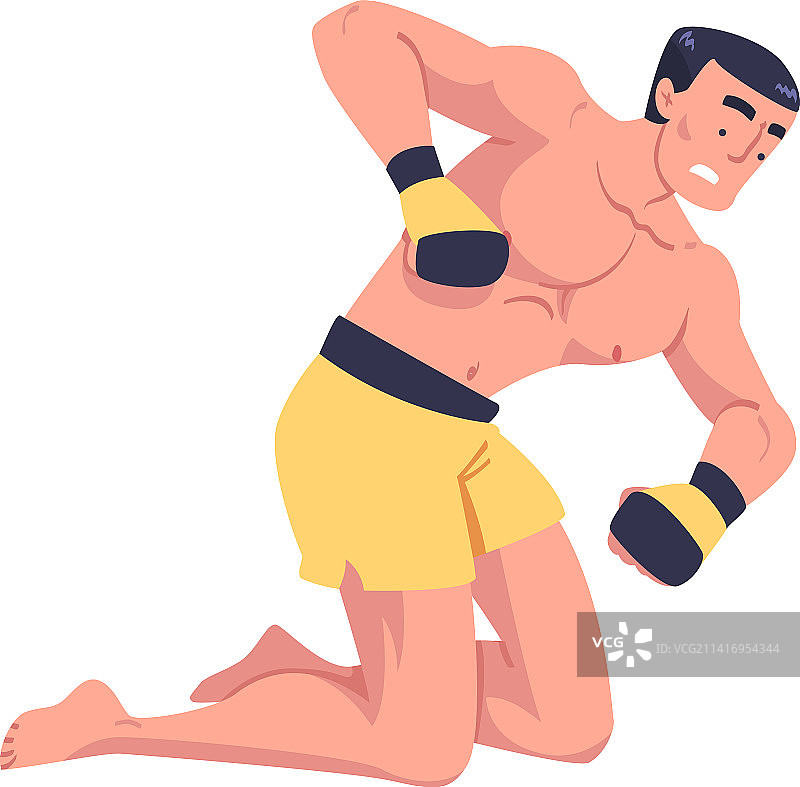 混合格斗与男子拳击手图片素材