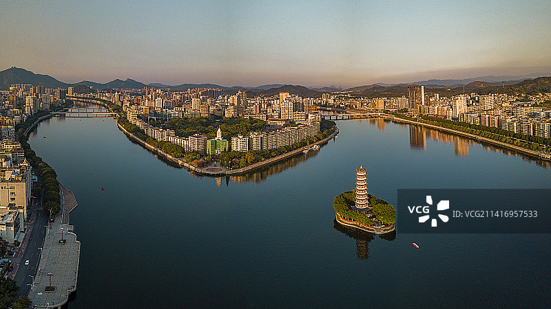 韶关三江交汇处图片素材