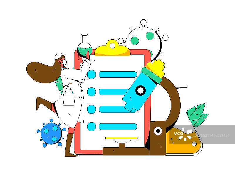 医生防疫抗疫扁平矢量概念运营插画图片素材