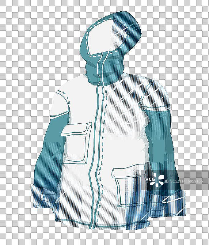 滑雪衣插画元素图片素材