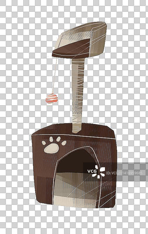 猫窝玩具插画元素图片素材