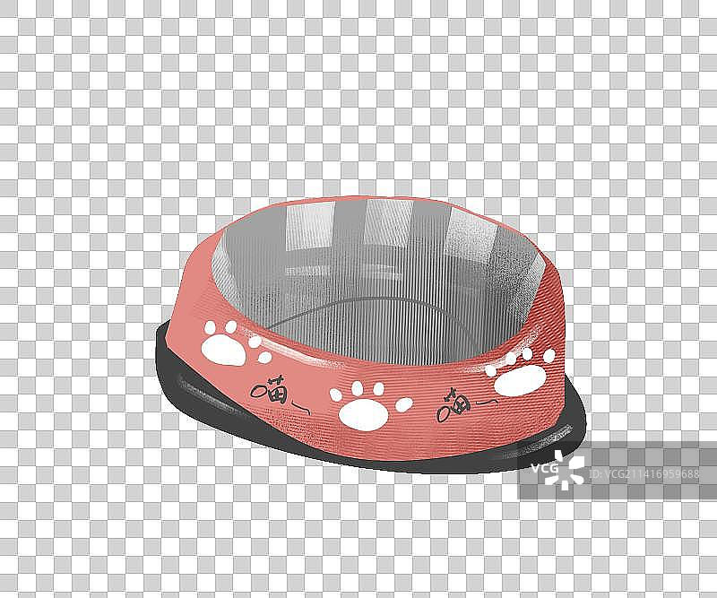 猫狗食盆插画元素图片素材