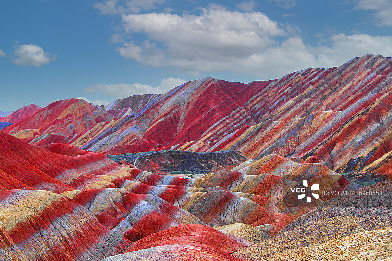 甘肃张掖七彩丹霞地貌自然风光图片素材