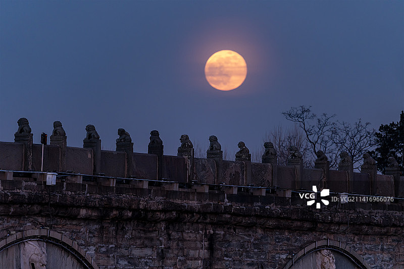 月出卢沟桥图片素材