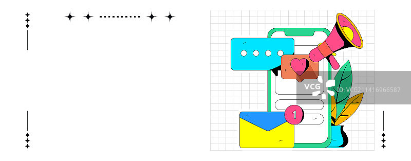 虚拟的社交概念商业扁平矢量插画图片素材